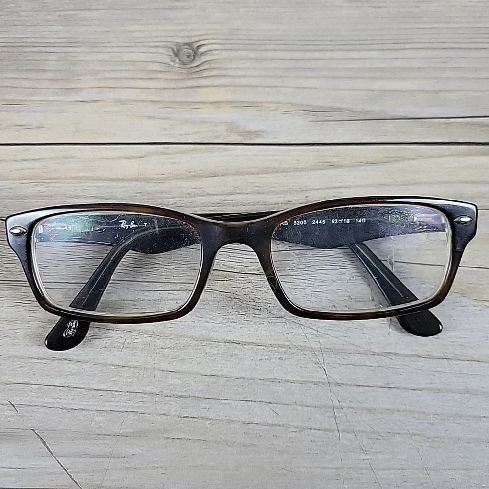 Ray-Ban RB5206 2445 Eyeglasses  Green Brown Tortoise 52-18-140 Frames‎ Only